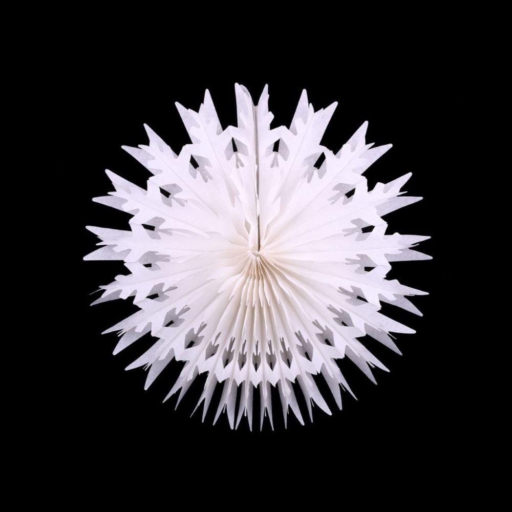 Снежинка обьемная 20 см белый Снежинка обьемная 20 см белый