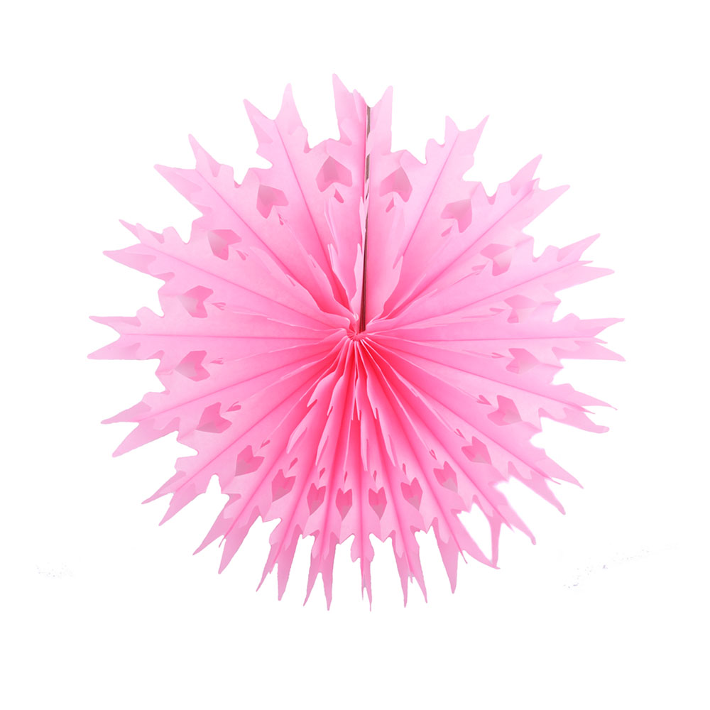 Снежинка обьемная 30 см розовый Снежинка обьемная 30 см розовый