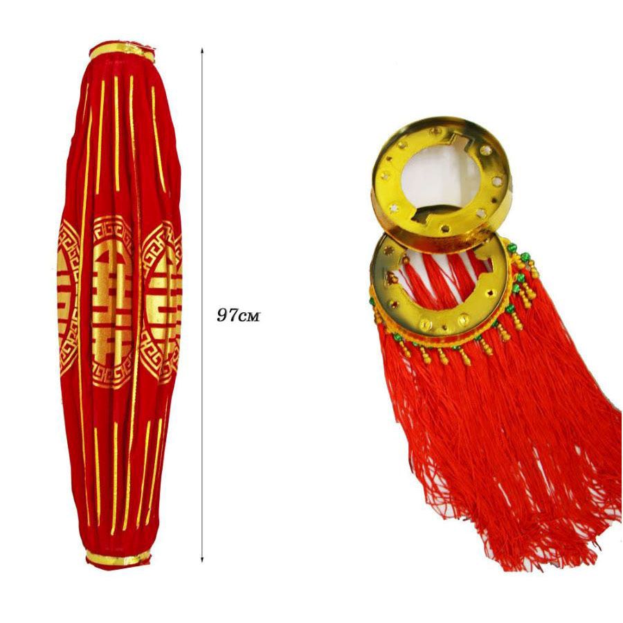 Китайский фонарь с кисточками Pro d-78 см, Процветание Китайский фонарь с кисточками Pro d-78 см, Процветание