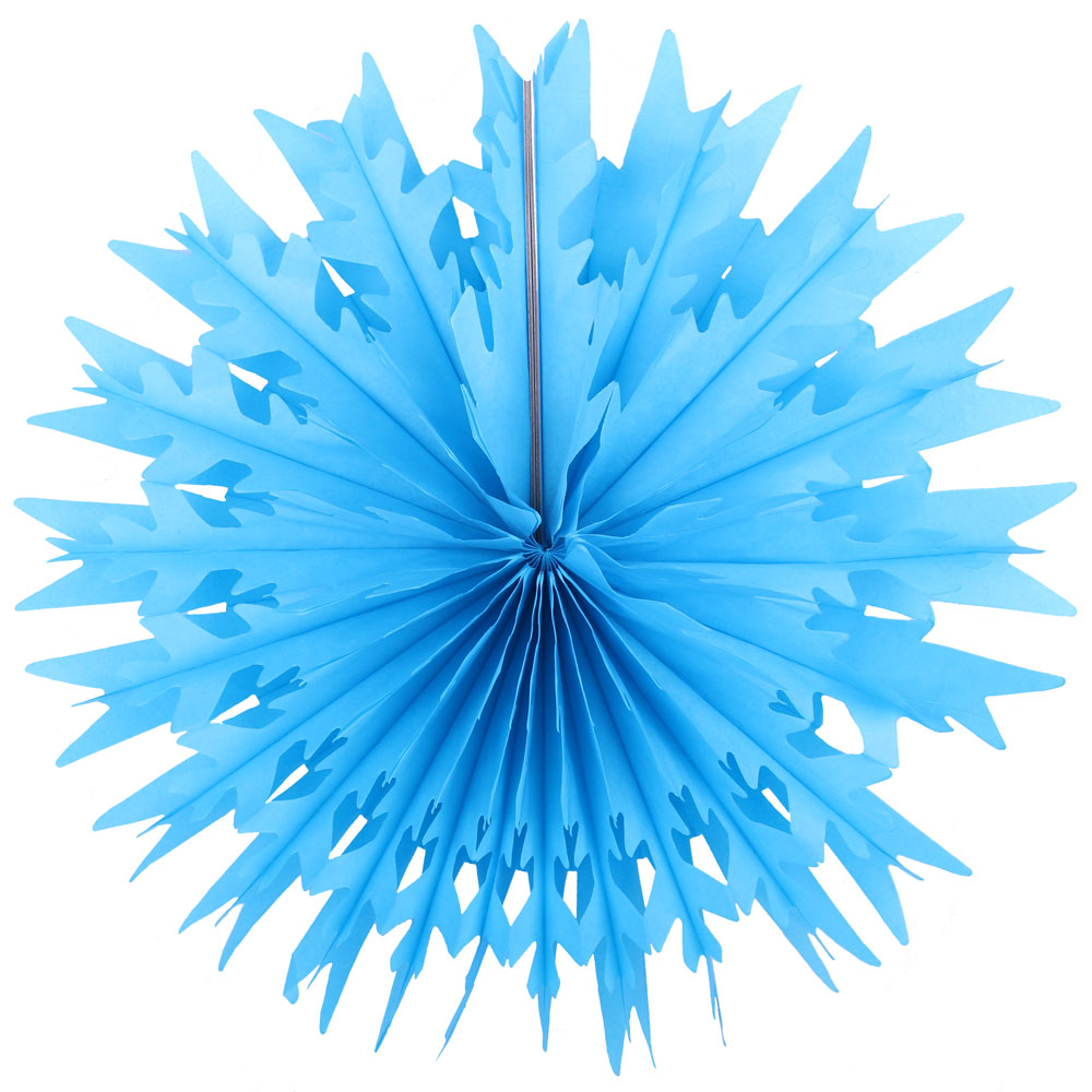 Снежинка обьемная 50 см синий Снежинка обьемная 50 см синий