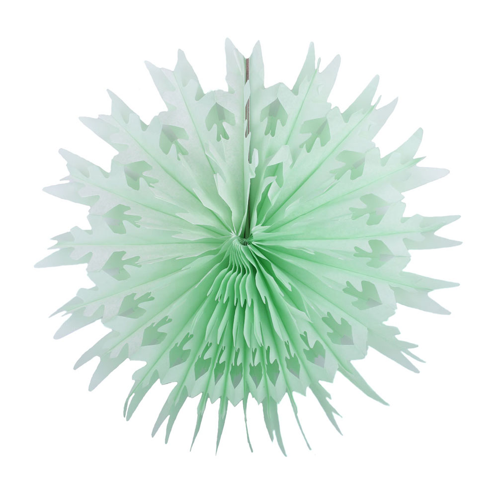 Снежинка обьемная 40 см салатовый Снежинка обьемная 40 см салатовый