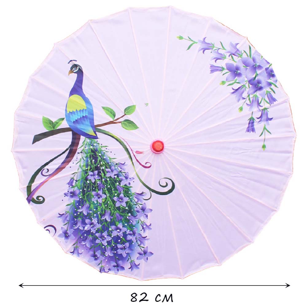 Китайские тканевые зонтики цветочные 82х54см, №10