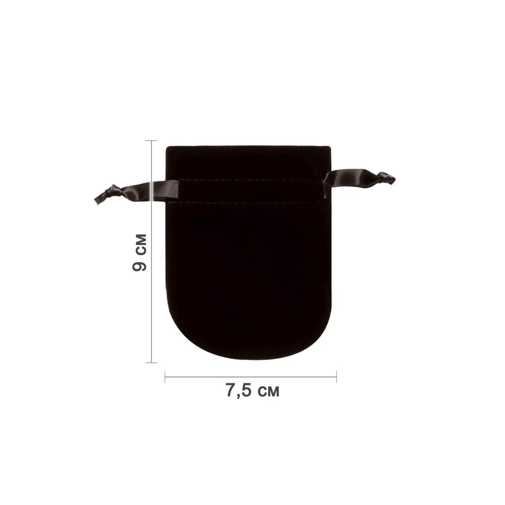 Мешочек велюровый 7,5х9 см, коричневый Мешочек велюровый 7,5х9 см, коричневый