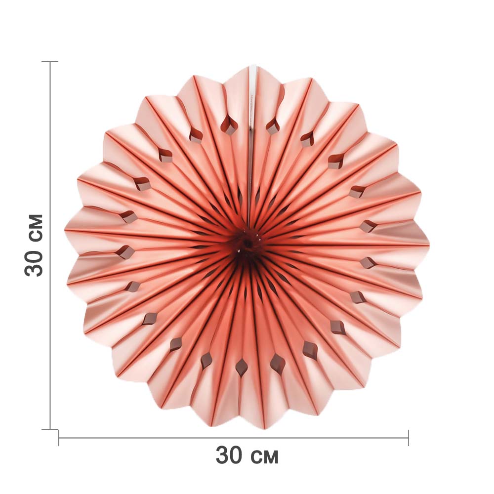 Снежинка фольгированная 30 см розовое золото Снежинка фольгированная 30 см розовое золото