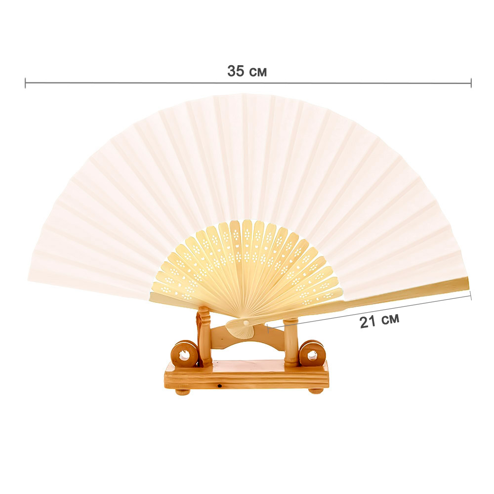 Веер для декора 21 х 35 см айвори