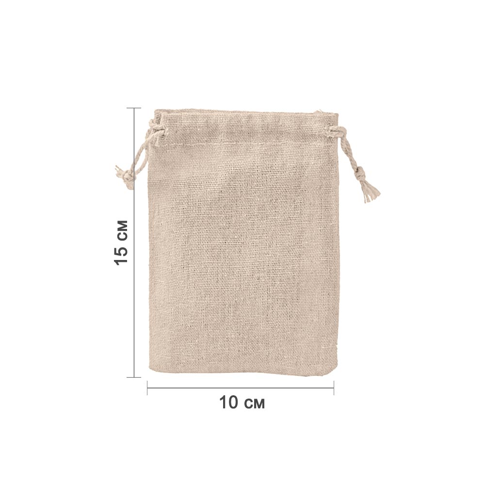 Мешочек из искусственного льна 10х15 см Мешочек из искусственного льна 10х15 см