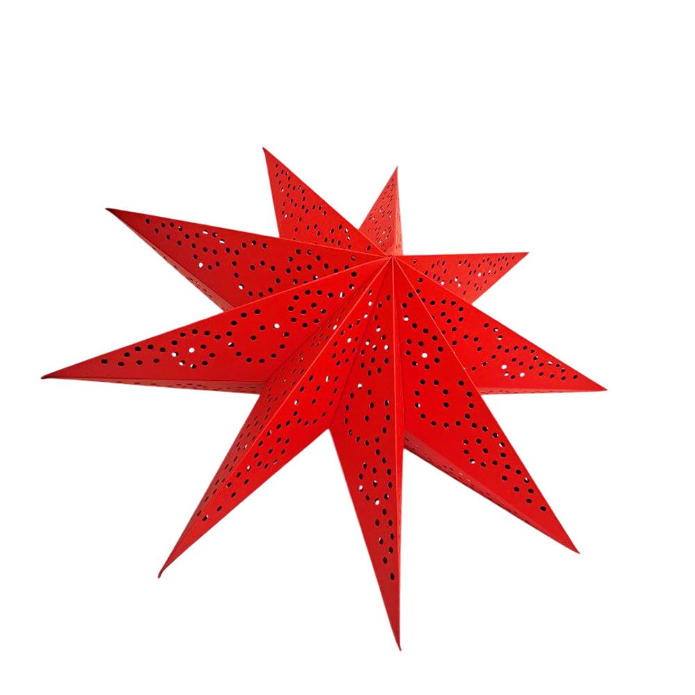 Звезда девятиконечная 45 см, Точки, красный Звезда девятиконечная 45 см, Точки, красный