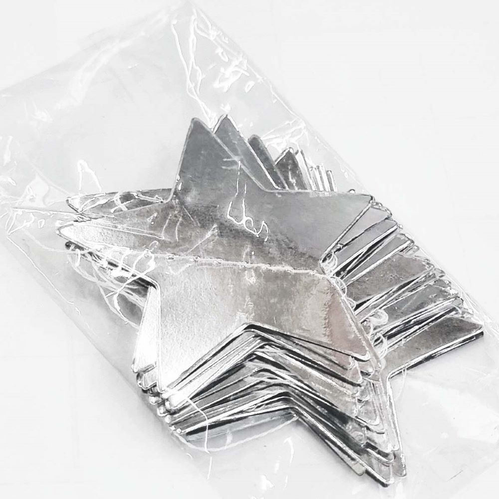 Гирлянда Звезды металлик 7 см 4 м серебро Гирлянда Звезды металлик 7 см 4 м серебро