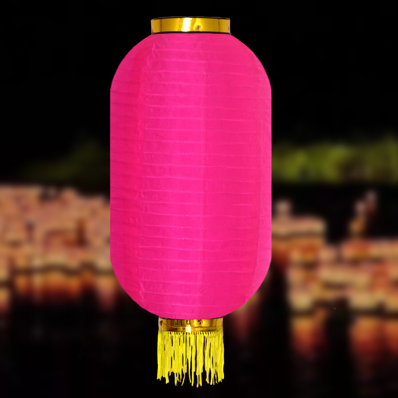 Китайский фонарь Цилиндр с бахромой 35х65 см, малиновый Китайский фонарь Цилиндр с бахромой 35х65 см, малиновый