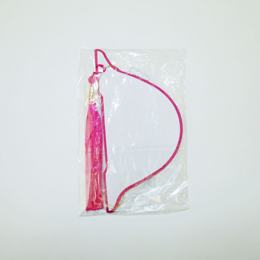 Бумажное украшение Шар-соты с кисточкой 20 см, малиновый Бумажное украшение Шар-соты с кисточкой 20 см, малиновый