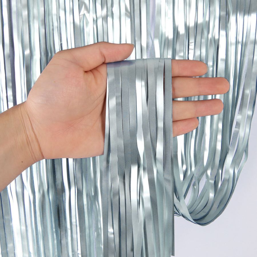 Занавес дождик 1 х 3 м, металлик матовый, Голубой Занавес дождик 1 х 3 м, металлик матовый, Голубой