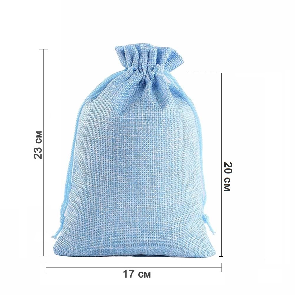 Мешочек из мешковины 17х23 см голубой Мешочек из мешковины 17х23 см голубой