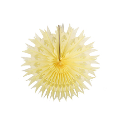 Снежинка обьемная 20 см лимонный